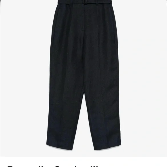 Brunello Cucinelli Black Ankle Cropped Pants Tailored Elegance